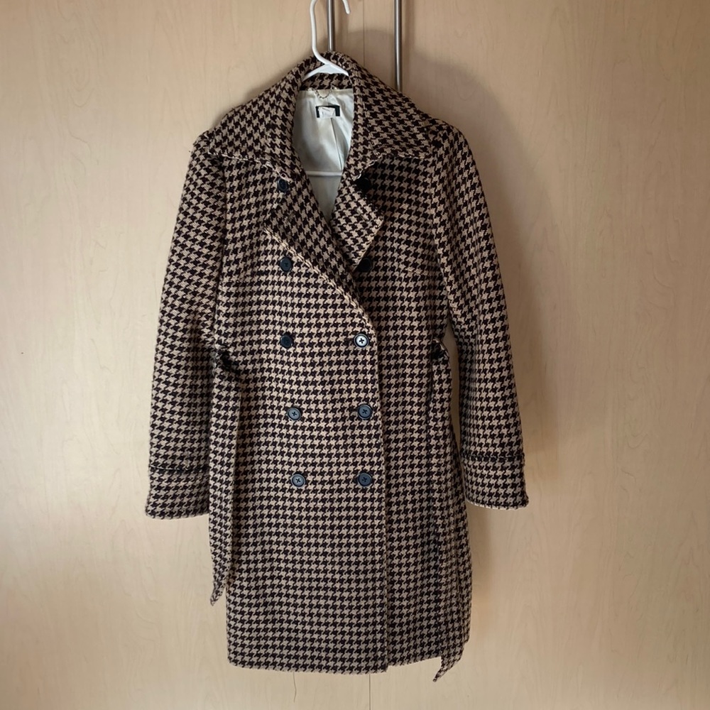 Tweed Belted Wool Coat